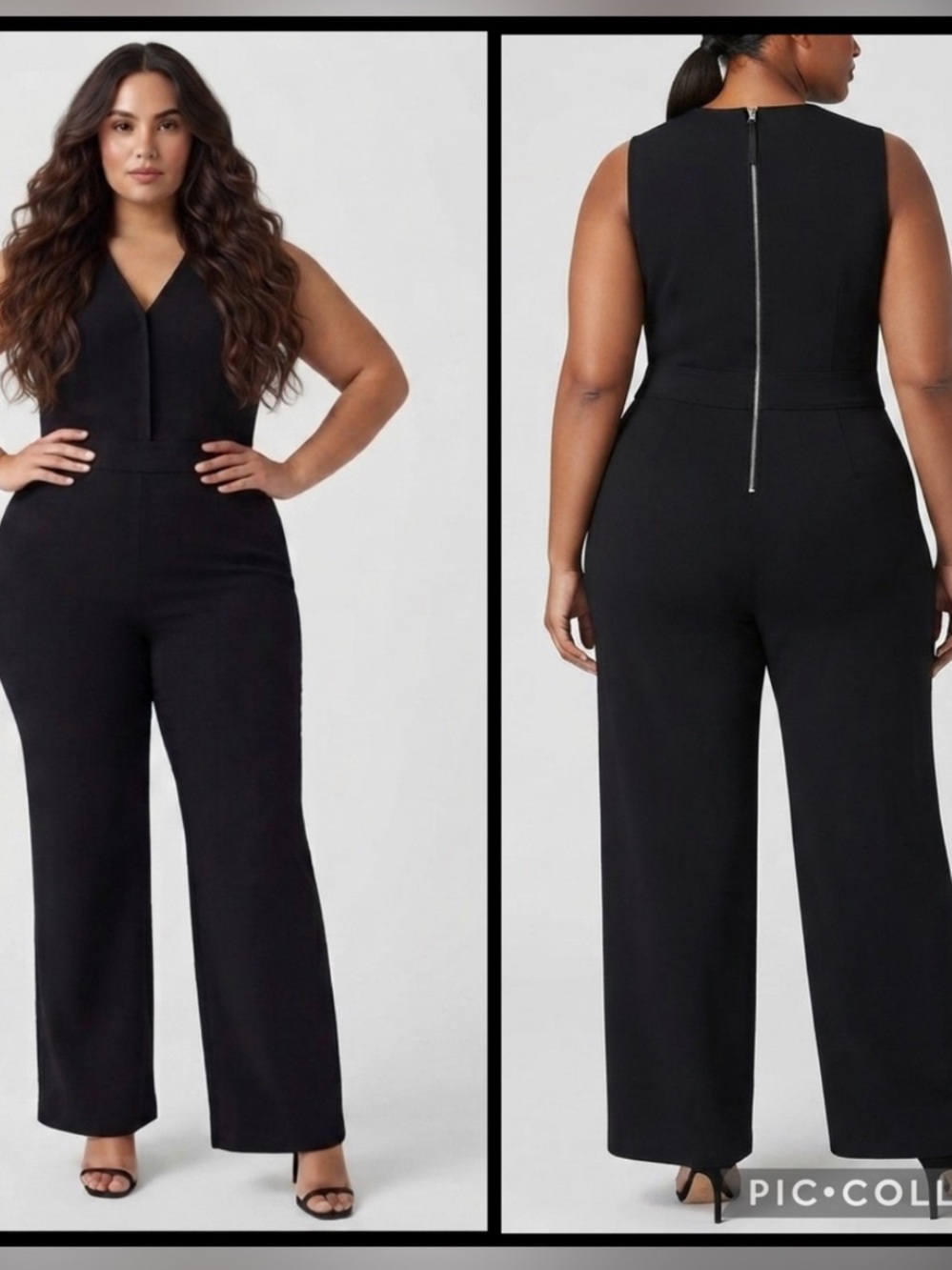 Spanx perfect Sleeveless V-Neck Black Jumpsuit for Women **Tall Cut**